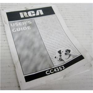 RCA USER'S GUIDE MANUAL FOR CC4352 CAMCORDER VIDEO CAMERA