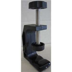 SMALL TABLE CLAMP, METAL, BLACK, 2" OF CLAMPABLE SPACE