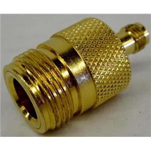 POMONA ELECTRONICS 4299 GOLD PLATED ADAPTER SMA FEMALE TO TYPE "N" FEMALE