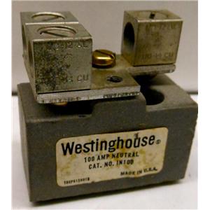 WESTINGHOUSE IN100 POWER BLOCK, 100A 100 AMP, NEUTRAL - USED