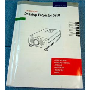 PROXIMA USER'S GUIDE / MANUAL FOR 5950 DESKTOP PROJECTOR