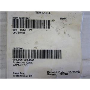 097-0068-21 CAPACITOR, AIRCRAFT AIRPLANE AVIATION AVIONICS REPLACEMENT PART