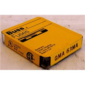 *PACK OF 4* BUSS GMA 63MA FUSES, GMA63MA, 5X20MM - NEW IN PACKAGE