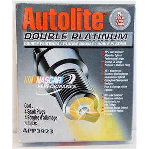 AUTOLITE APP3923 DOUBLE PLATINUM SPARK PLUGS QTY 4  NEW