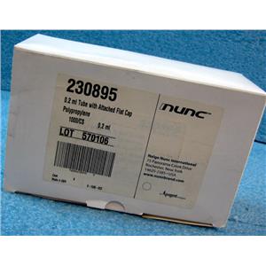 *1000PC/BOX* NUNC 230895 0.2mL TUBE WITH ATTACHED FLAT CAP, POLYPROPYLENE - NEW