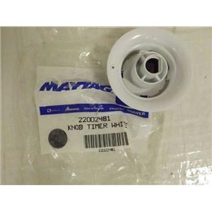 MAYTAG WHIRLPOOL WASHER 22002481 TIMER KNOB (WHITE) NEW