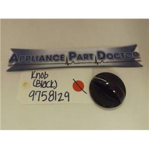 WHIRLPOOL STOVE 9758129 KNOB (BLACK) USED