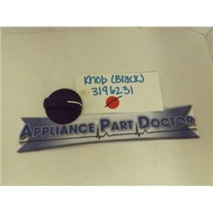 WHIRLPOOL STOVE 3196231 KNOB (BLACK) USED