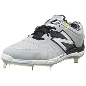 New Balance Men's L3000v2 Metal Low Baseball Shoe, grey/black, 15 D US