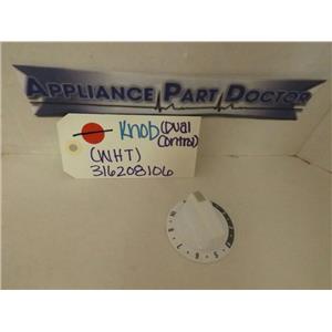 KENMORE FRIGIDAIRE STOVE 316208106 DUAL CONTROL KNOB (WHT) USED