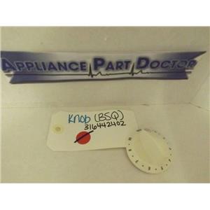 KENMORE WHIRLPOOL STOVE 316442402 KNOB (BSQ) USED