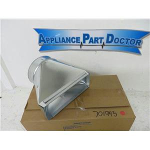 MAYTAG WHIRLPOOL STOVE 701945    6-3 1/4X10 T GALVANIZED REGISTER BOOT NEW