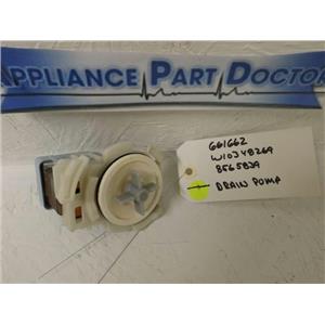 KENMORE WHIRLPOOL DISHWASHER 661662 W10348269 8565839 DRAIN PUMP USED