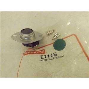 GEMLINE NON-OEM DRYER ET115 THERMOSTAT NEW