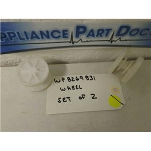 KENMORE WHIRLPOOL DISHWASHER WP8269831 WHEEL SET OF 2 USED