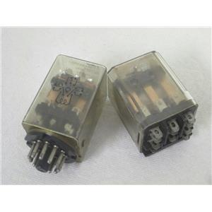 2 Potter & Brumfield KUP14A1524/KUP14A15120 General Purpose Panel Plug-In Relays