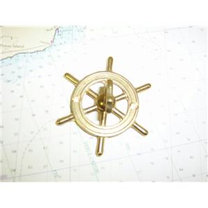 Boaters Resale Shop of TX 773692321608 DECORATIVE BRASS STEERING WHEEL HOOK