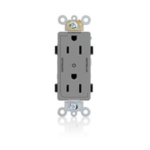 Leviton 16252-2PG Commercial Grade Outlet GRAY 20A 125V NEMA 5-20R Self Ground