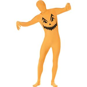 Pumpkin Second Skin Adult Costume Size Medium