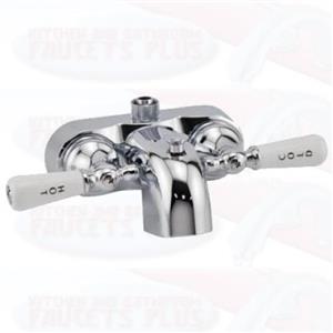 Chrome Clawfoot Tub Add A Shower Faucet Porcelain Lever Handles