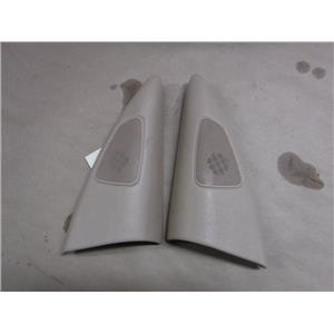 1998 - 02 MERCEDES BENZ ML320 DOOR PILLAR COVERS - TWEETERS SPEAKERS ( TAN ) OEM