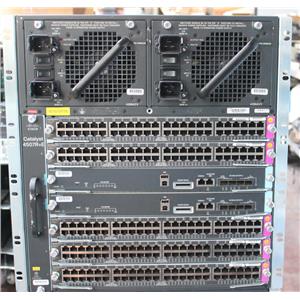 Cisco Catalyst WS-C4507R+E Chassis IP Base 2x WS-X45-SUP7L-E 5x WS-X4648-RJ45V+E