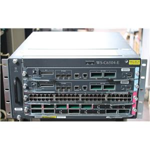 Cisco WS-C6504-E Chassis w 2x VS-SUP2T-10G, WS-X6848-GE-TX & WS-X6816-10GE DFC4