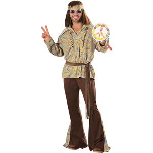 Men's Mod Marvin Adult 60's 70's Hippie Costume Standard Size