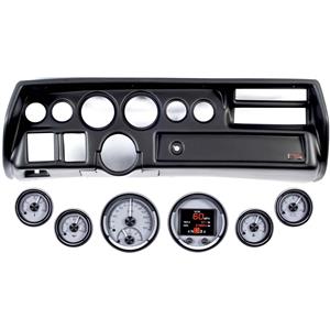 70-72 Chevelle Sweep Black Dash Carrier Dakota Digital Silver HDX Universa Gauge