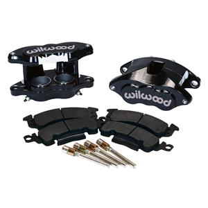 Wilwood D52 2.00/1.00 Front Caliper Kit Black Powdercoat 140-11291-BK Pr w/ Pads