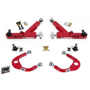 UMI 93-02 Camaro Front A-Arm Kit, Double Shear Mount Boxed Lower + Adj Upper