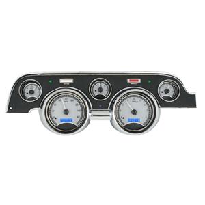 1967-68 Ford Mustang VHX System, Silver Face - Blue Display