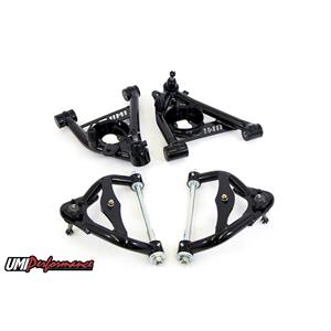 UMI Performance 303133-1-B GM G-Body Upper and Lower Front Control Arm Kit Std. Upper Ball Joint -BL