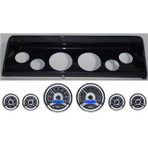66 67 Nova Carbon Dash Carrier Panel w/ Dakota Digital VHX Universal 6 Gauge