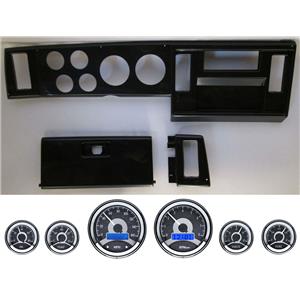 82-86 S10 Pickup Carbon Dash Carrier w/ Dakota Digital VHX Universal 6 Gauge