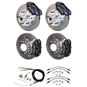 73-77 Chevelle 4 Wheel Wilwood Disc Brake Kit 11" Rotors Black Caliper