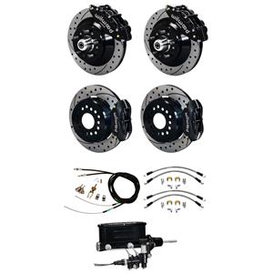 Wilwood 67-69 Camaro 4 Wheel Disc Big Brake Kit Drilled Rotor Black Caliper
