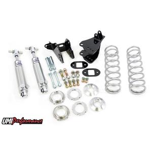 UMI Perf 78-88 Monte Carlo Rear Coilover Kit, Control Arm Relocation, 2”-3” Drop