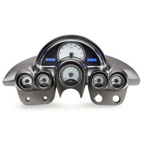 1958-62 Chevy Corvette VHX System, Satin Alloy Style Face, Blue Dis