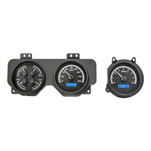 Dakota Digital 70 71 72 Pontiac GTO VHX Analog Dash Gauges System Black Alloy Blue VHX-70P-GTO-K-B