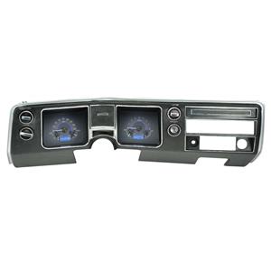 1968 Chevy Chevelle VHX System, Carbon Fiber Face - Blue Display