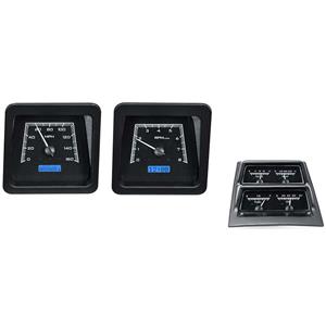 Dakota Digital 69 Chevy Camaro with Console Gauges Analog Dash Black Alloy Blue VHX-69C-CAC-K-B