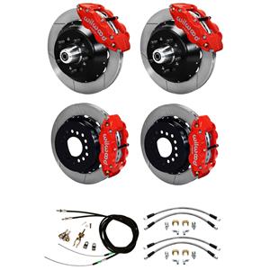 Wilwood Mopar B / E Body 4 Wheel Disc Big Brake Kit 13" Plain Rotor Red