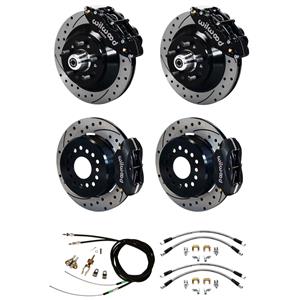 Wilwood 67-69 Camaro 4 Wheel Disc Big Brake Kit Drilled Rotor Black Caliper