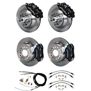 Wilwood Mopar B / E Body 4 Wheel Disc Big Brake Kit Plain Rotor Black