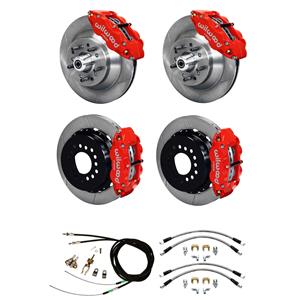 Wilwood 64-72 Chevelle El Co 4 Wheel Disc Big Brake Kit 13" Plain Red Caliper