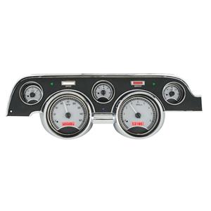 1967-68 Ford Mustang VHX System, Silver Face - Red Display