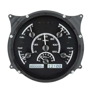 Dakota Digital 61-66 Ford Pickup Truck VHX Dash Gauge Black White VHX-61F-PU-K-W