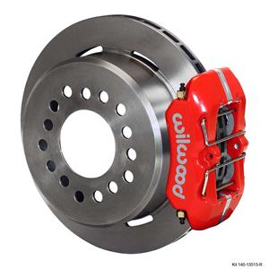 Wilwood 64-70 BOP Axle Rear Disc Brake Kit 11" Plain Rotor Red Caliper