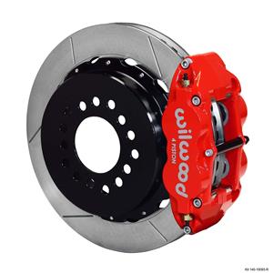 Wilwood Rear Disc Big Brake Kit C10 Rear End w/ 2.42" Offset Plain Red Caliper